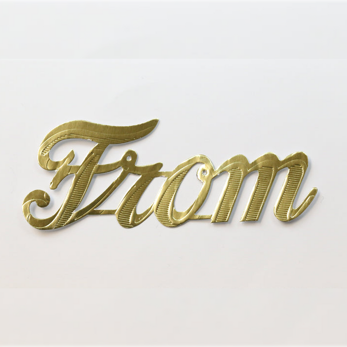 MJ40014/FROM (22676) - Script Word "From" Gold 10/Bg