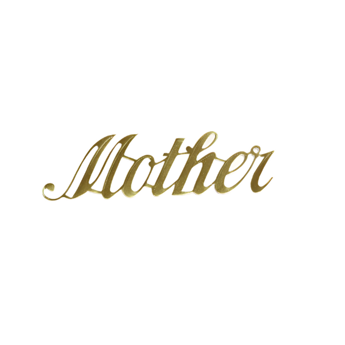 MJ40014/MOT (11742) - Script Word "Mother" Gold 10/Bg