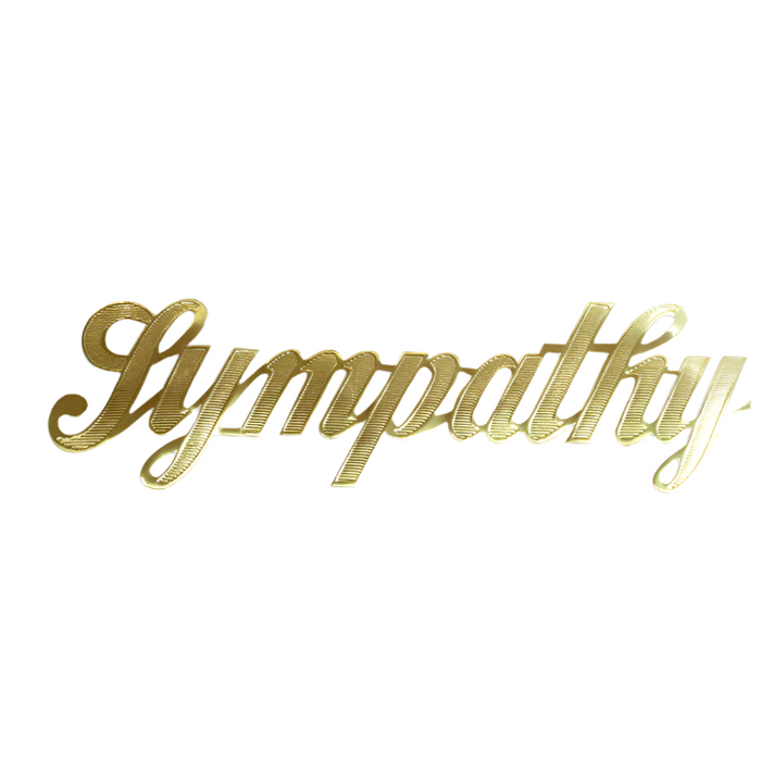 MJ40014/SYM (11755) - Script Word "Sympathy" Gold 10/Bg