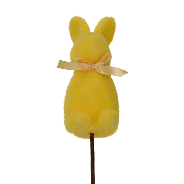 SE11002A5+ (00136) - Easter Rabbit Pick 2.8"X3.1"X23.6" Yellow