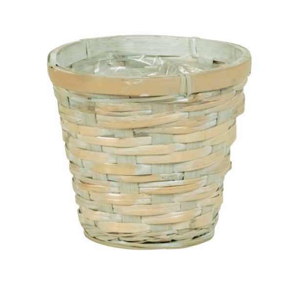 3-169DWW/1 (25660) - 4.5" White Basket Potcover