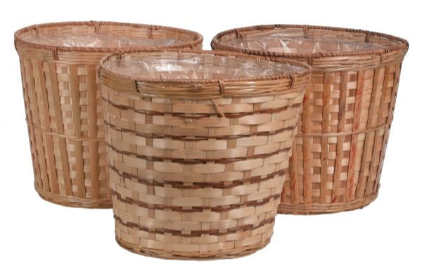 3-234/1-C (12626) - 11" Assorted Bamboo Potcover, 12" x 11"