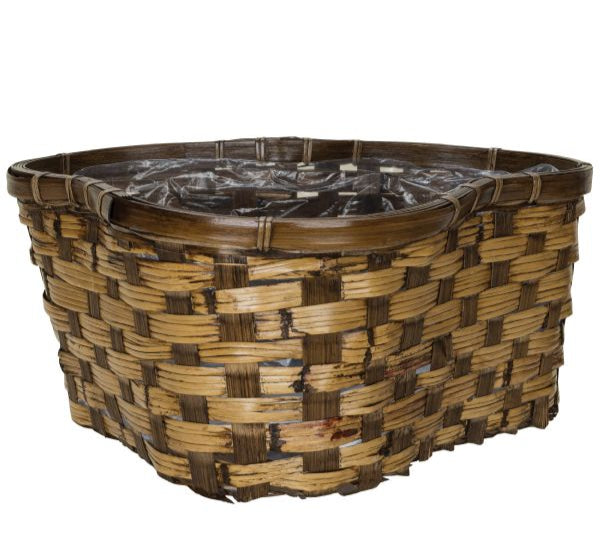 2-747CWE/1 (13782) - 13.5" Stained Triple Potcover, Holds Three 6.5" Pots, 13.5" x 12" x 6"