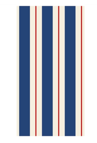 KP1453 (19) - Guest Napkin Navy & Red Stripe Pink 16/Pack