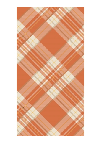 KP1577 (26) - Guest Napkin Orange Plaid Pink 16/Pack