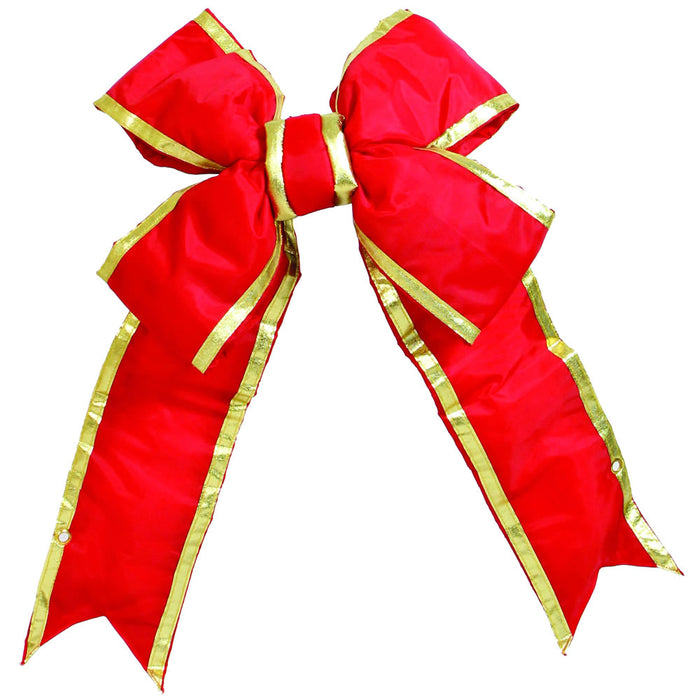 L130436 (30561) - Red Gold Nylon Out Bow, 36"X45"