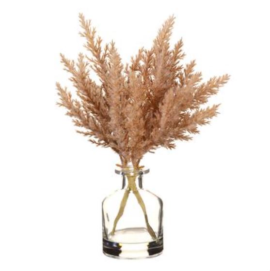 LFP063-BE (32284) - Pampas In Glass Vase Beige 11"