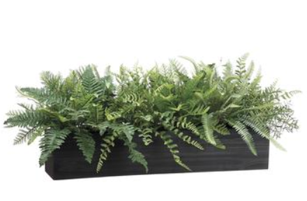 LQF174-GR (24848) - 16" Mixed Fern In Wood Gr