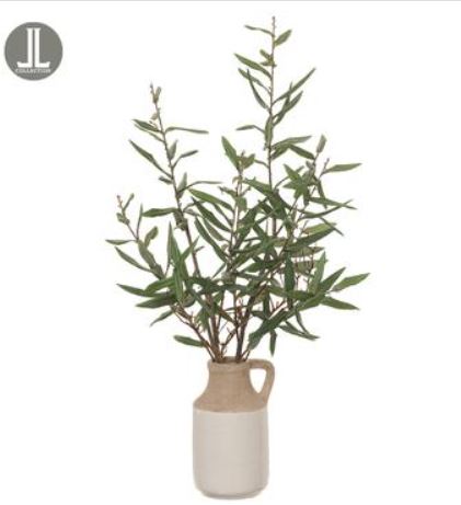 LQO772-GR (30833) - Olive In Cermic Planter 31"