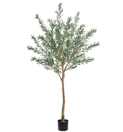LTO234-GR (11378) - Olive Tree In Plastic Pot Green  8'