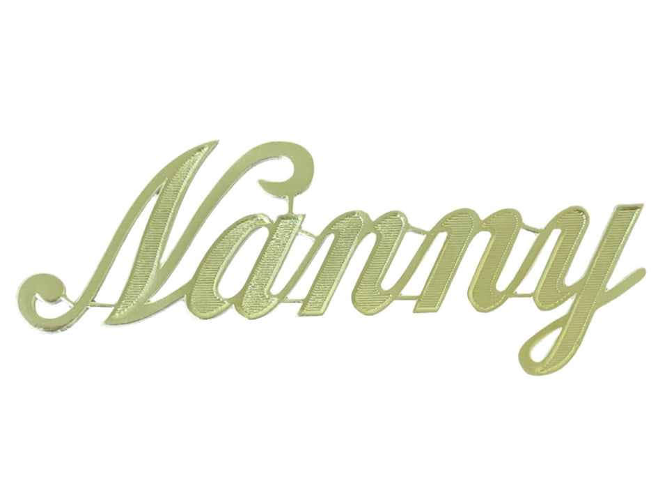 MJ40014/NAN (11744) - Script Word "Nanny" Gold 10/Bg