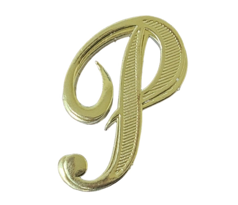 MJ40182/P (12721) - Script Letter "P" Gold 25/Bag