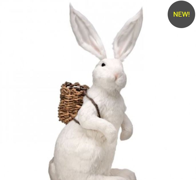 MT25950 (31440) - Easter Bunny W Backpack Wht 35.5"