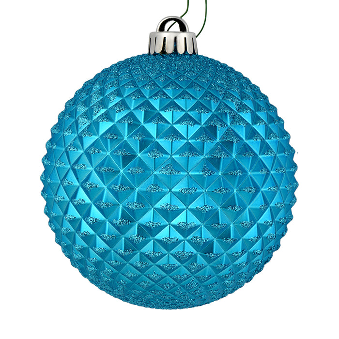 N188512D (31402) - Durian Glitter Ball Turquoise 4"