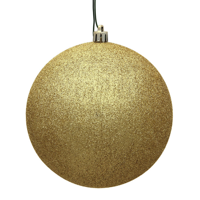 N590808DG (31083) - Glitter Ball Drilled Gold 3"