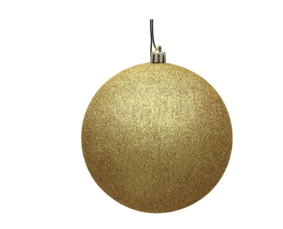 N591508DG (30485) - Gold Glitter Ball Drilled 6" 4/Bg