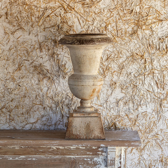 PHDEAC220049 (00485) - Aged Metal Urn 12.5" x 22.75" NW