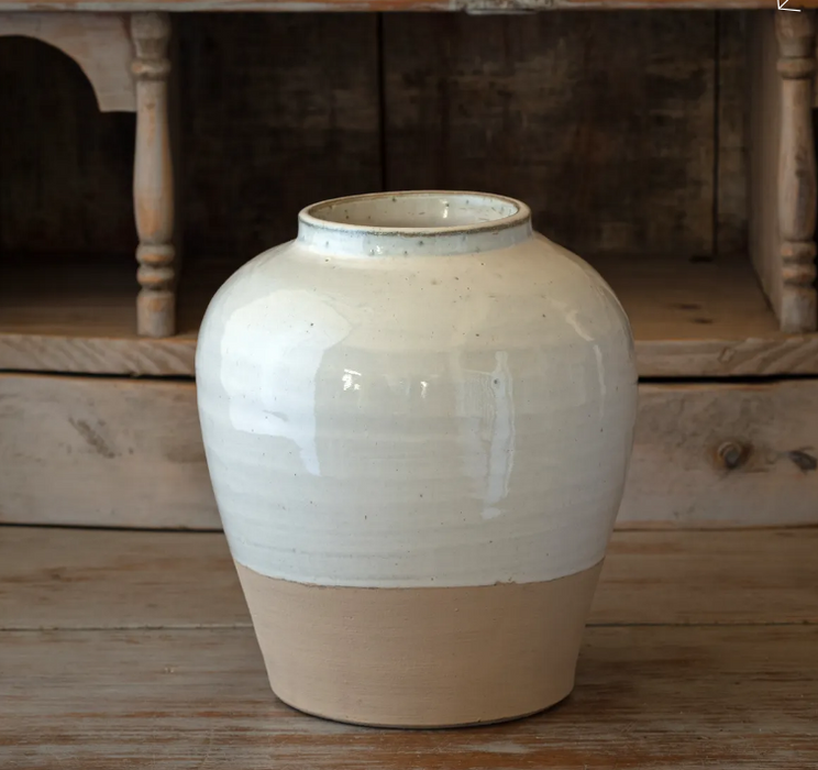PHDEAC240130 (00458) - Chrysalis Vase Small 8.5"x9.5" White NW