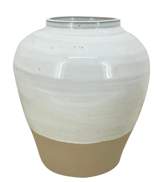 PHDEAC240130 (00458) - Chrysalis Vase Small 8.5"x9.5" White NW