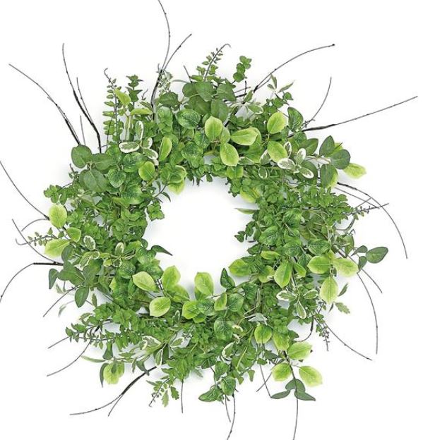 PM2919 DISC (29038) - Mixed Foliage & Fern Wreath 24"