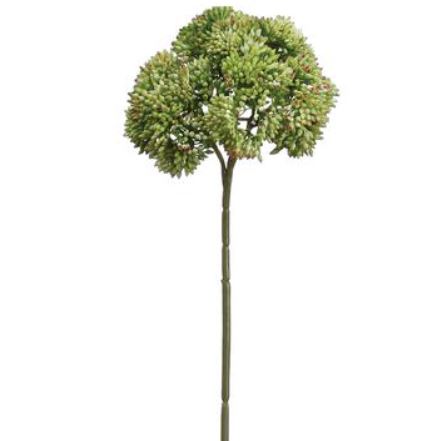 PSS901-GR/PK (29018) - Sedum Stem X3, Green/Pink 14.5"