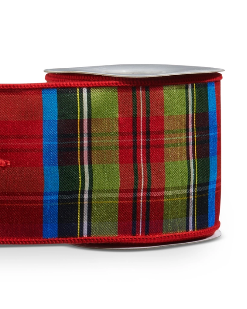 R4527764 (11572) - Plaid Wired, 4"X10Yd Red/Blue/Green