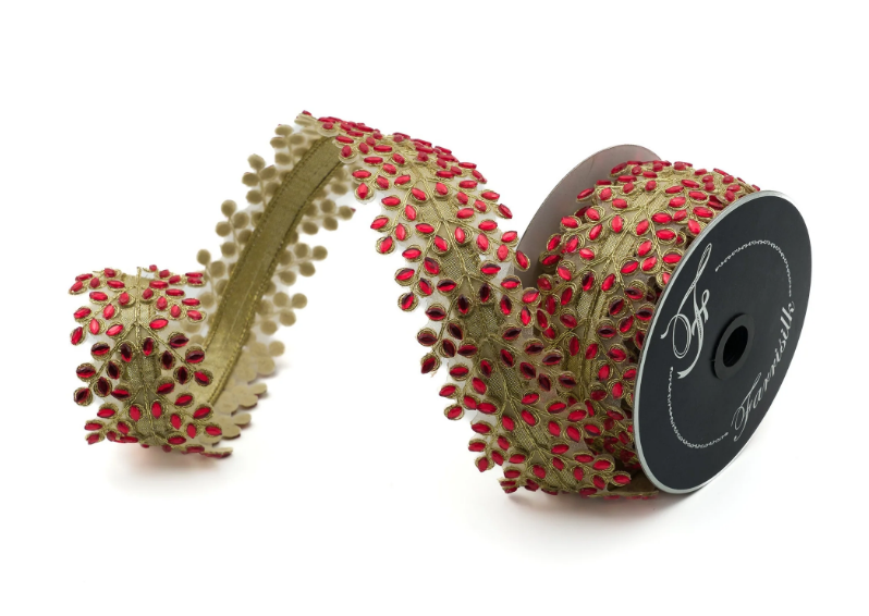 RK288-02 (11449) - Diamond Vine , 2.5"X5Yd Red