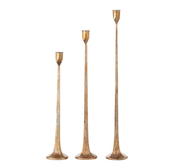 S4202451 (30664) - Bronze Gold Candle Sticks 19.75" St/3 REG $115.00