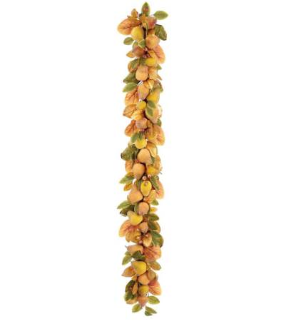 VGP300-BR/YE (11301) Beaded Pear/ Berry Garland 6' Brown/Yellow
