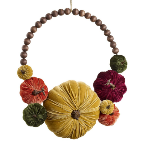 VWP413-MX (32169) - Velvet Pumpkin Wreath Mx 19"