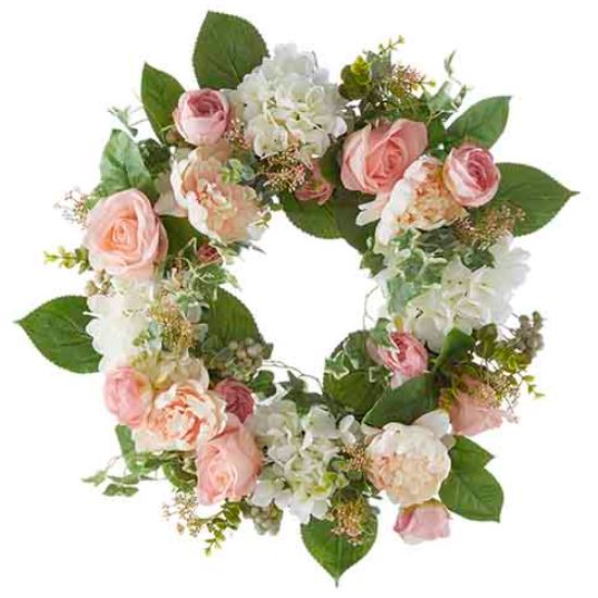 W4202061 (30662) - Rose/Hydrangea Wre 24"