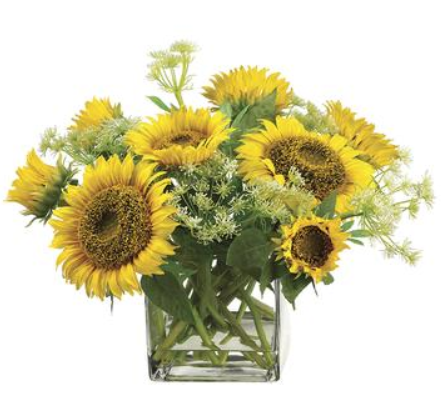 WF1442-YE (25988) - Sunflower/Queen Anne 15"X16"X18"