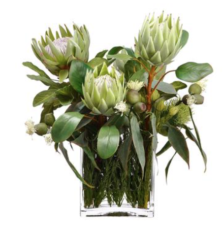 WF9282-GR (29424) - Protea Arrange Green 21"X19"X21"