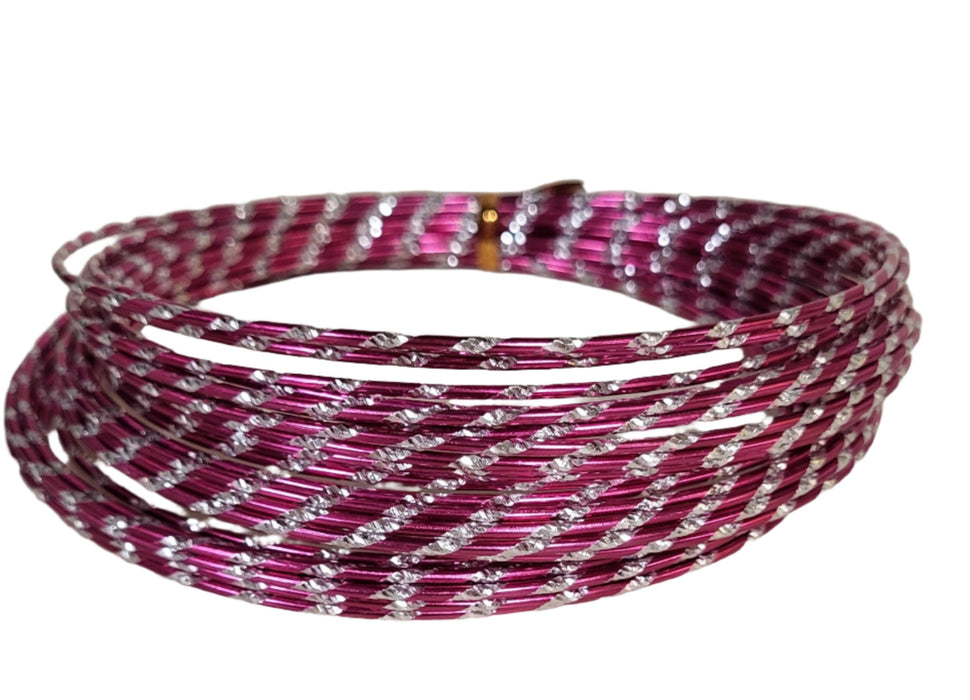 WR02-30 (16191) - Diamond Cut Aluminum Wire Fuchsia