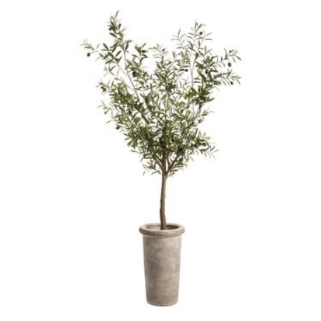 WT5517-GR (29431) - Olive Tree Cement Planter 72"