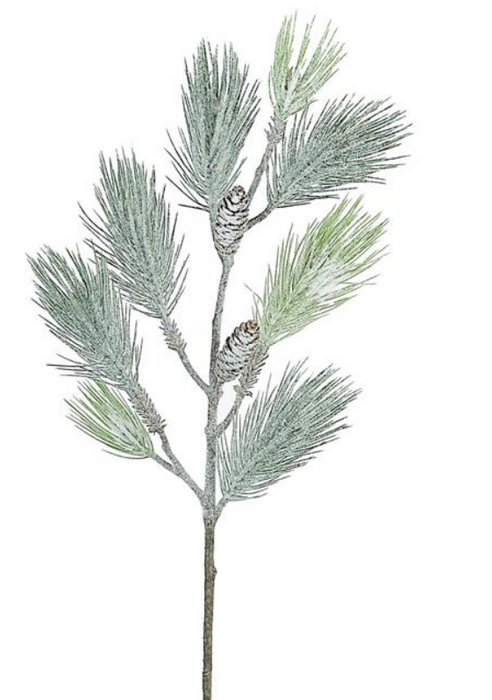 X1717 (11344) - Frosted Pine Spray With Cone 38.5"
