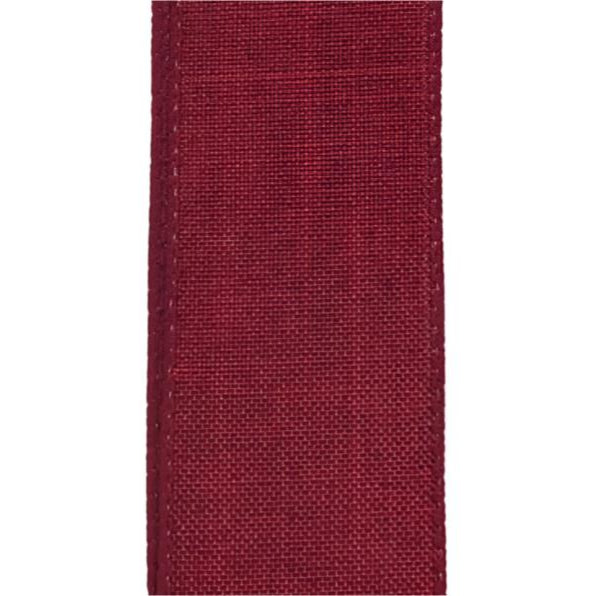 X314809-10 (28317) - Poly Linen Canvas #9 - 1.5" x 10Yd - Burgundy