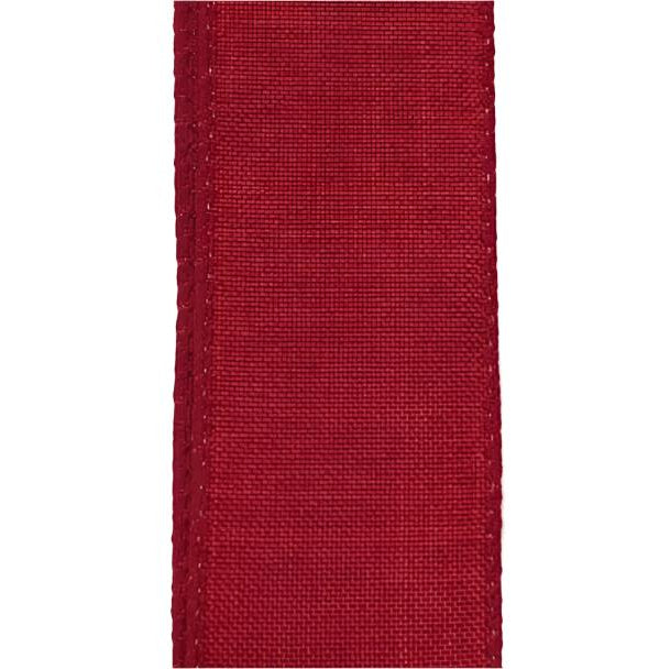 X314809-12 (28315) - Poly Linen Canvas #9 - 1.5" x 10Yd - Red
