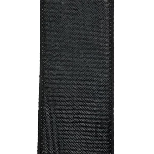 X314809-21 (28322) - Poly Linen Canvas #9 - 1.5" x 10Yd - Black