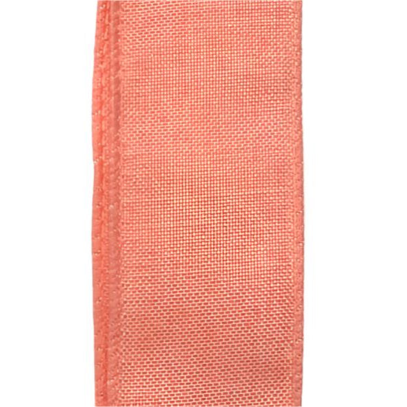 X314809-46 (28328) - Poly Linen Canvas #9 - 1.5" x 10Yd - Coral