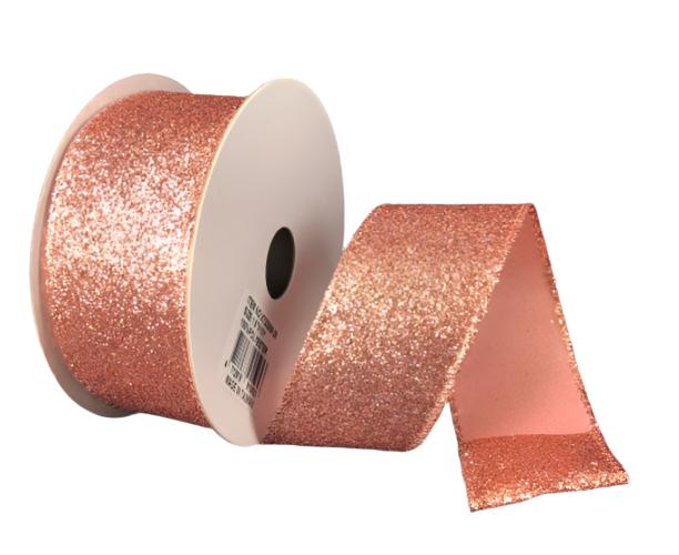 X733309-26 (29737) - Rose Gold Glitter - 1.5" x 10yd