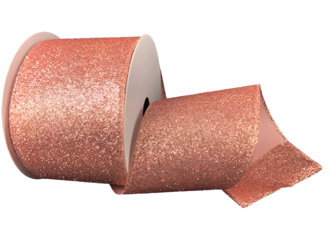 X733340-26 (29738) - Rose Gold Glitter - 2.5"  x 10yd