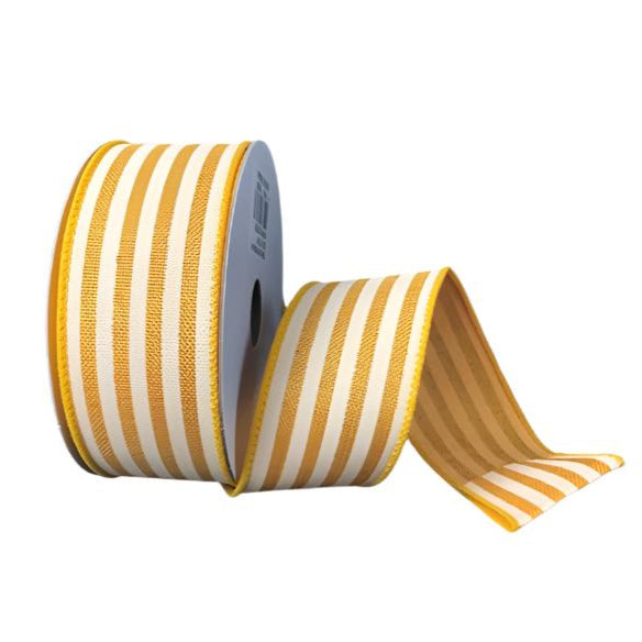 X916309-49 (28757) - Linen Cabana - 1.5" x 10yd - Sunflower/Ivory