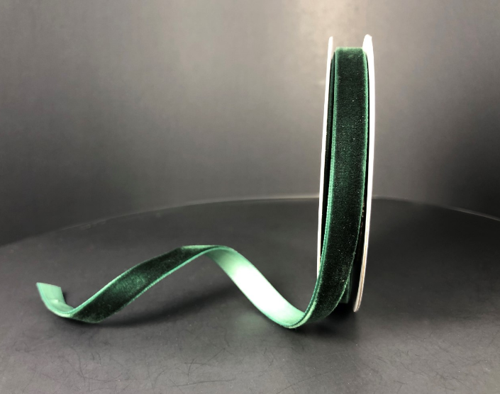 X950701-07 (00219) - Woven Vintage Velvet #1.5 - 3/8" x 10yd - Hunter