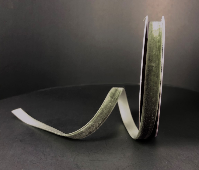 X950701-08 (00220) - Woven Vintage Velvet #1.5 - 3/8" x 10yd - Eucalyptus