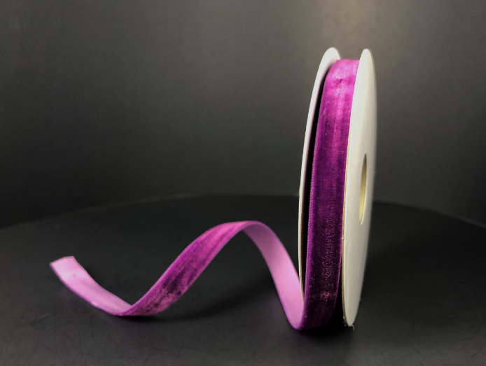 X950701-11 (00221) - Woven Vintage Velvet #1.5 - 3/8" x 10yd - Purple