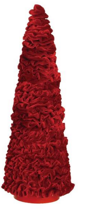 XA400-R+ (11348) - Velvet Celosia Table Tree 15.5" Red