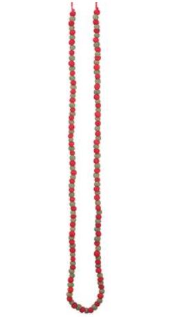 XAG607-RE/GR (29987) - Pompon Garland Red/Green 6'