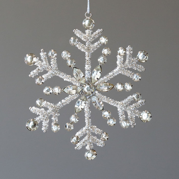 XAO00076 (27721) - Rhinestone Snowflake Ornament