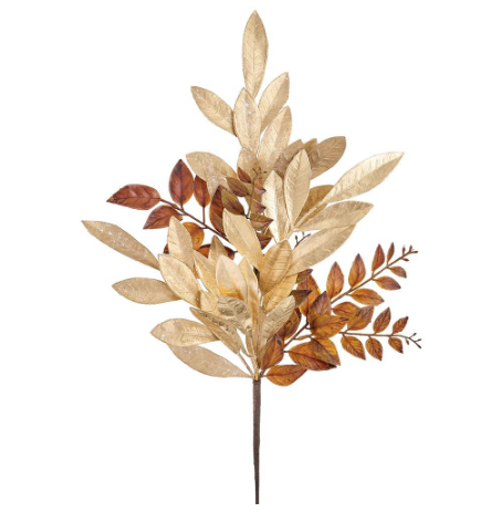 XAQ118-GO/BR (11242) - Bay Leaf Mixed Spray 24" Gold Brown